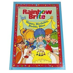 Vintage 1984 Rainbow Brite Happy Birthday Buddy Blue Hardcover Collectable Book